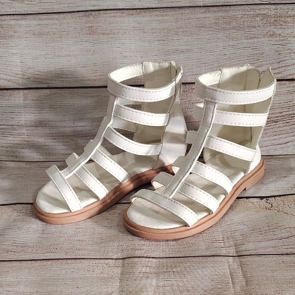 Source Unknown White Strappy Kids Sandals